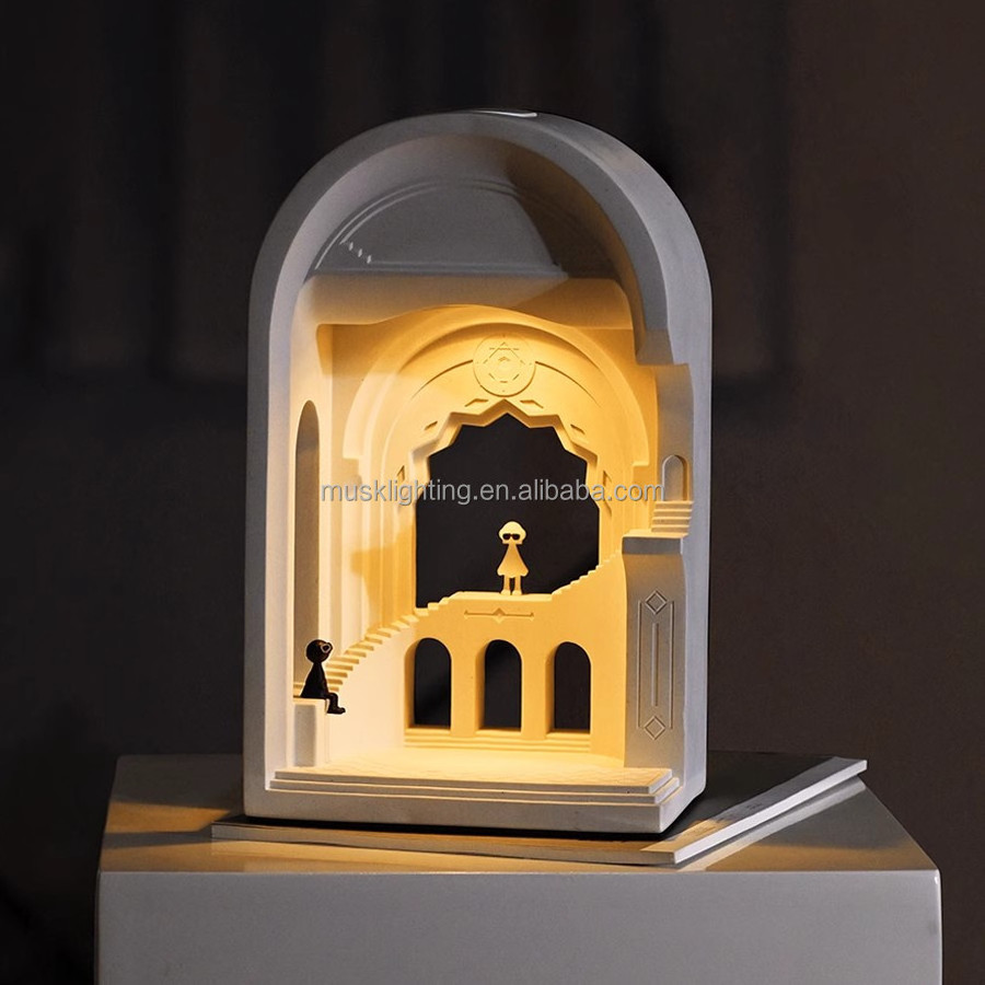 Vatican Led Induction Night Light Bedroom Living Room Corner Plaster Embedded Wall Lamp Decorative Atmosphere Lamp