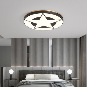 New nordic simple star moon bedroom ceiling lamp round cute romantic children's room ceiling light