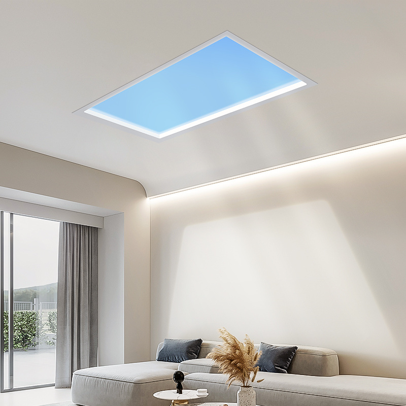 Smart Wifi APP Remote Control 300x300 300x600 600*1200 Natural Daylight Blue Sky Light LED Ceiling Panel Artificial Skylight