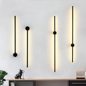 Modern Simple LED Lines Living Room, Bedroom, Bedside Wall Lamp, Stair Lamp, Decorative Lamp Lighting and Circuitry Design Black