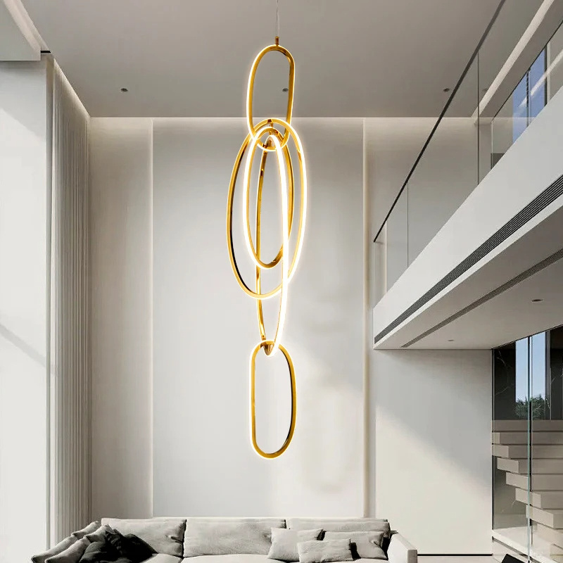 Light rail strip light hanging lamp used for modern minimalist hanging lamp in home and store lantern lights