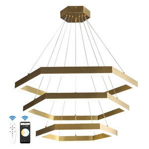 Suspended/surface ceiling mounting hexagonal led lighting fixture with factory direct price