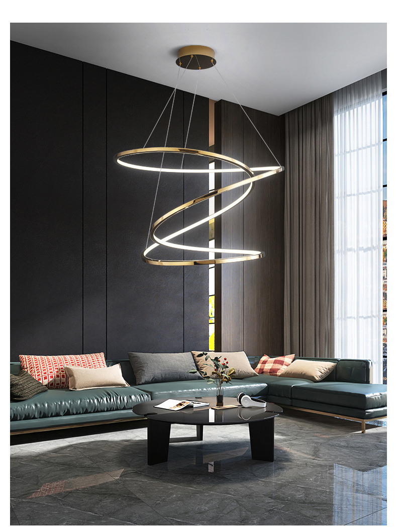 Round LED Chandelier Brushed Nickel Fixture Kitchen Island Dining Room Living Room, Bedroom Chandelier