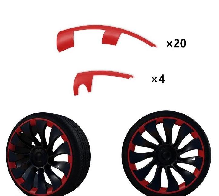 21 Inch Wheel ABS Rim Retainer Wheel Cover for Tesla Model Y Rim Auto Part Protector for Tesla Model Y External Kits