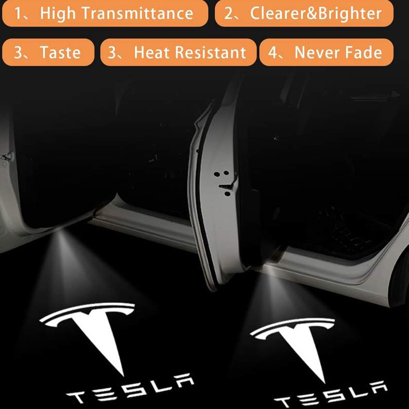 2022 Model Y Car Accessories Interior Decorative Auto Car Door Led Welcome Light For Tesla Model Y