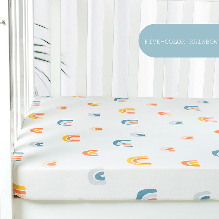 Muslin Tree 70*130cm Animal Pattern100% Cotton Printed Bedding Fitted Crib Sheet Organic Baby Crib Sheet