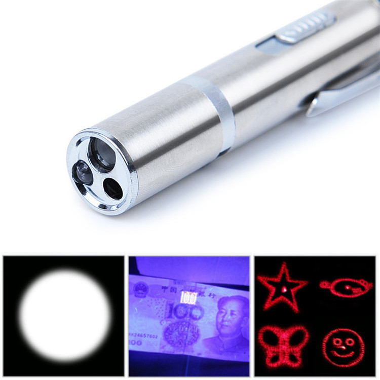 4 In 1 USB Charging Interactive cat toys LED Light cat laser pointers laser pen for indoor cats