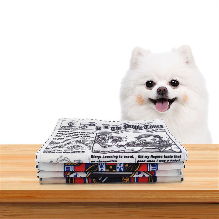 Safe soft odorless pet products tear resistant cloth playing cards squeak dog toys newspaper