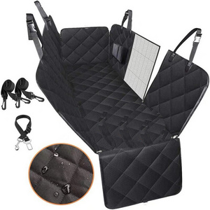 Luxury Quilted Mesh Window Waterproof Pet Dog Car Seat Cover for Back Seat