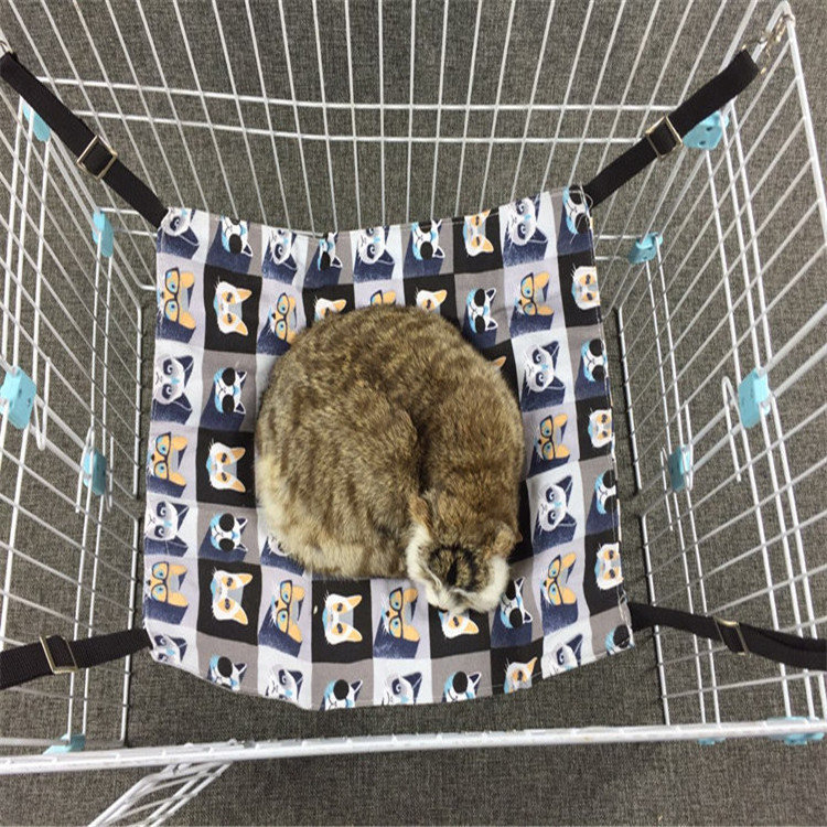 Indoor canvas fabric pet hanging cat hammock bed for cage