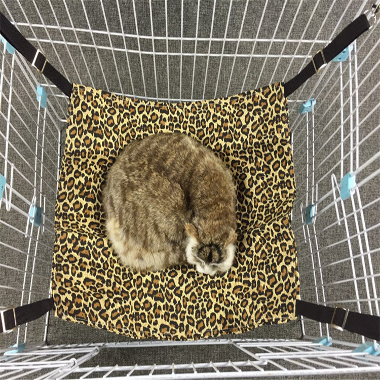 Indoor canvas fabric pet hanging cat hammock bed for cage