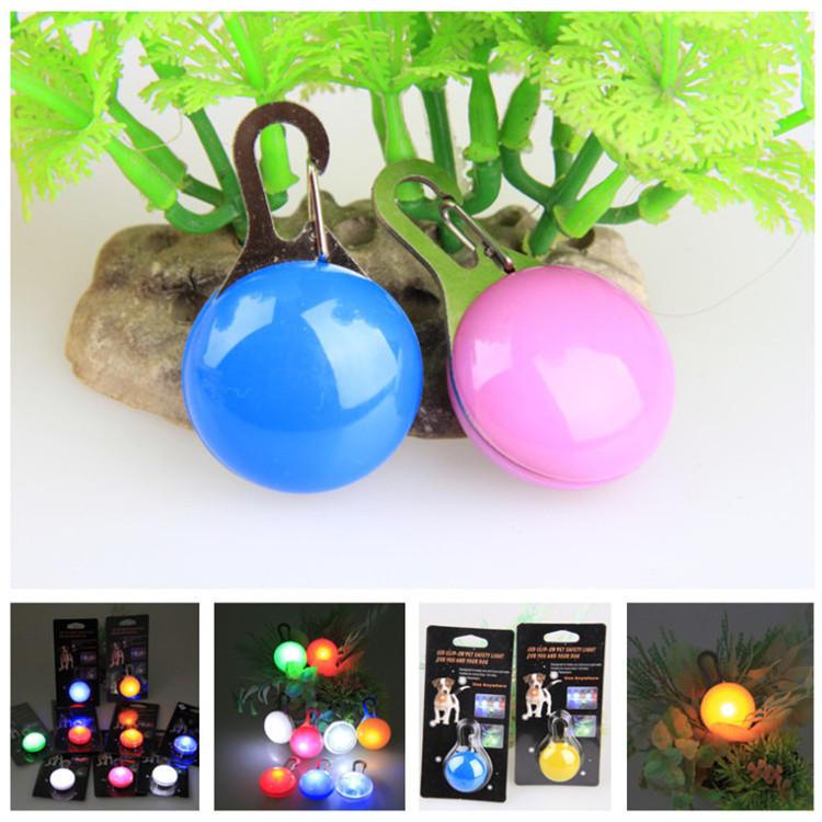 Night walking luminous dog pet pendant Clip-On LED pet safety light for Dogs and Cats