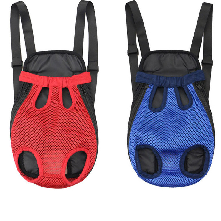 Breathable mesh fabric adjustable Pet Front Cat Dog Carrier Backpack Travel Bag legs out chest front dog carrier