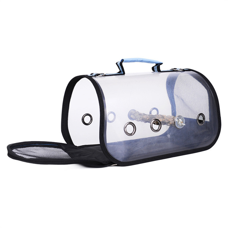 Pet Travel Portable Carrier Transparent Breathable Parrot Travel Cage Lightweight Bird Carrier Bag