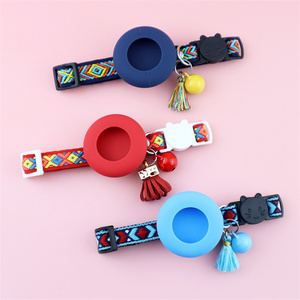 New airtag special silicone positioning pet supplies cute bell gps collar for small dogs and cats