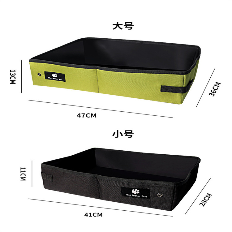 Leak-Proof Traveling Portable Cat Litter Carrier Outdoor Collapsible Litter Box Light Weight foldable cat litter box