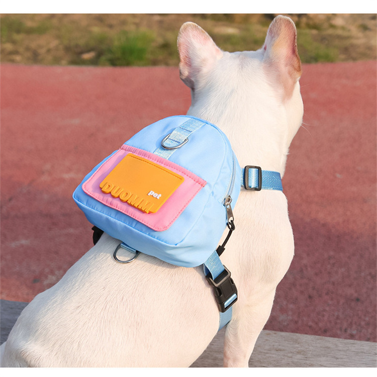 Lovely Outdoor Snacks Portable Small Pet Dog Bag Oxford Dog Backpack