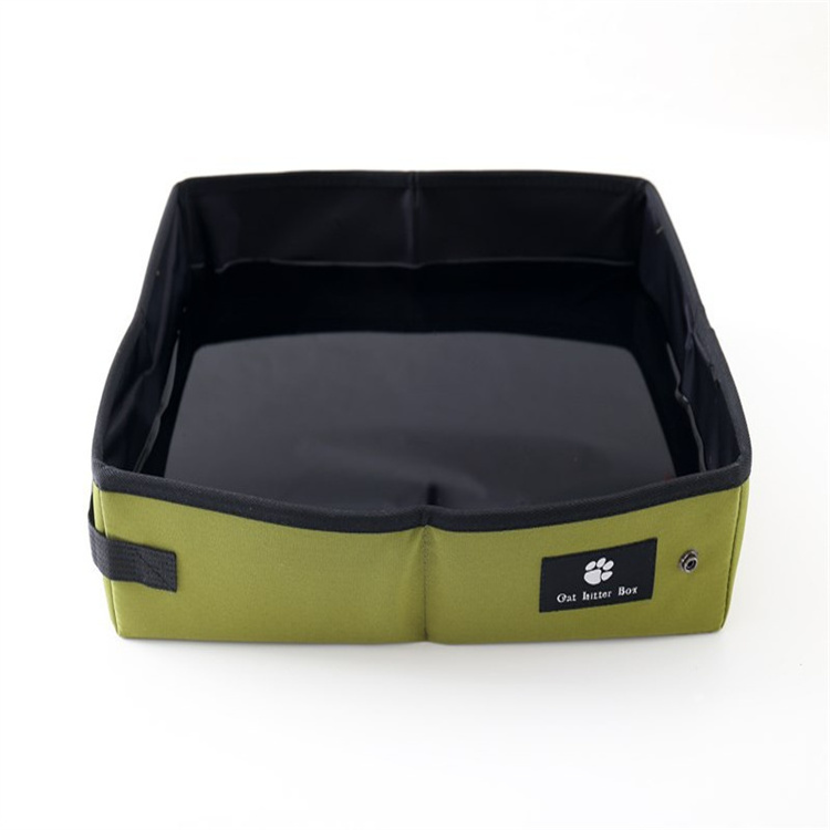 Leak-Proof Traveling Portable Cat Litter Carrier Outdoor Collapsible Litter Box Light Weight foldable cat litter box