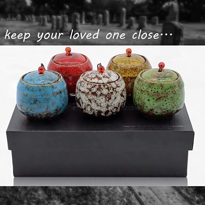 High quality Pet Cremation Funeral Urns Memorial Ceramic Pet Urn For Dogs And Cats Ashes