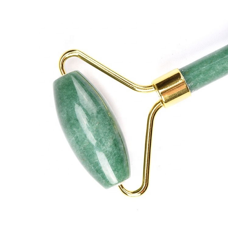 Factory wholesale green jade stone jade face roller massager for face Green Aventurine Jade Roller