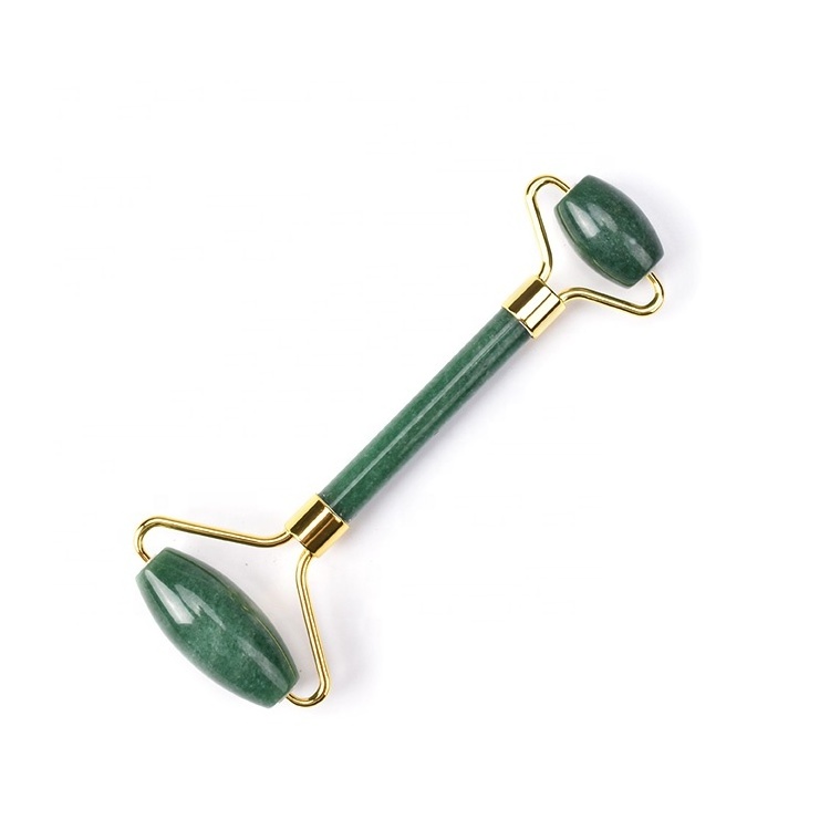 Factory wholesale green jade stone jade face roller massager for face Green Aventurine Jade Roller