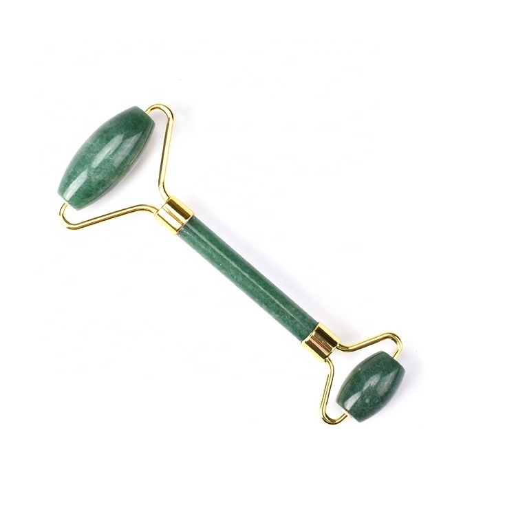 Factory wholesale green jade stone jade face roller massager for face Green Aventurine Jade Roller