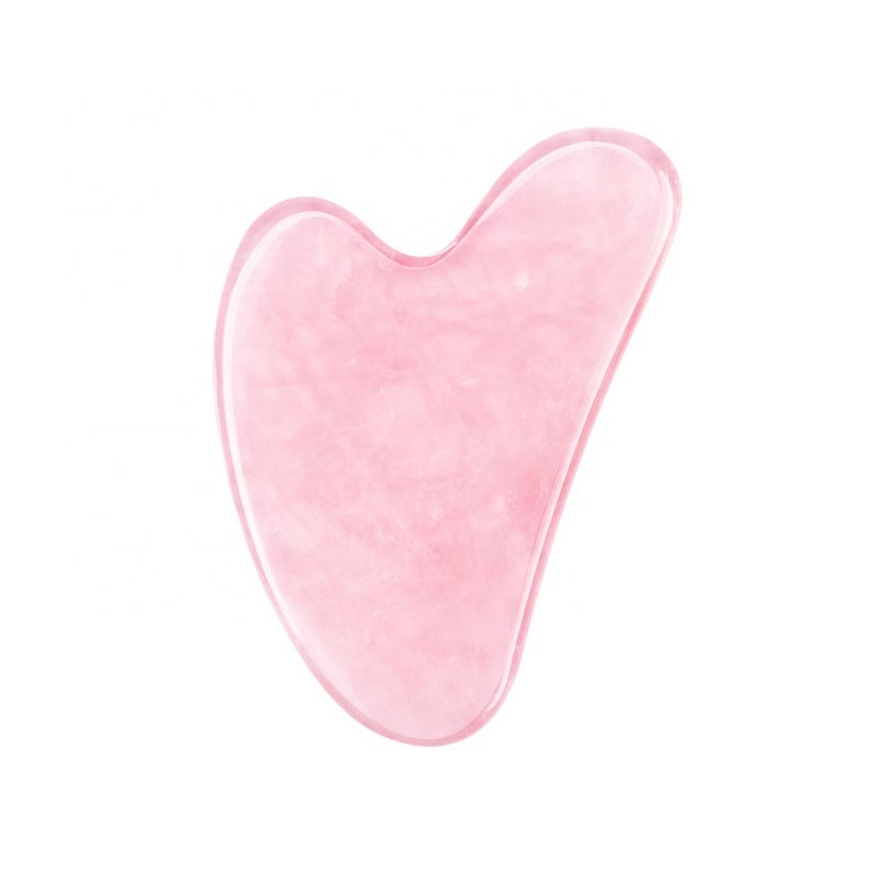 Mushang Private Label Natural Stone Gua Sha Scraping Massage Tools for Face Wholesale Rose Quartz Gua Sha