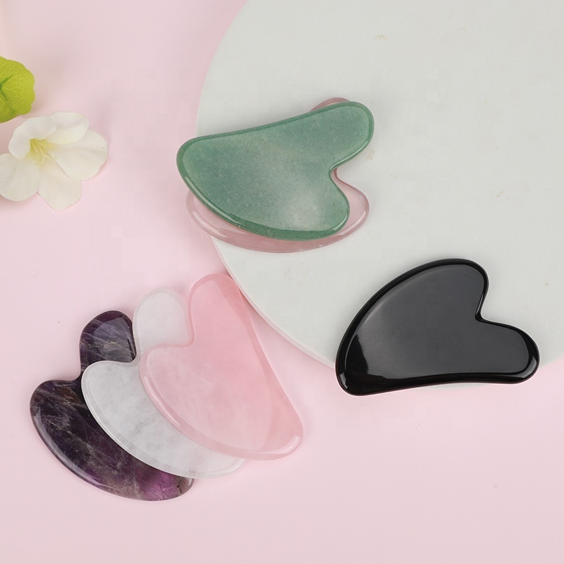 Mushang Jade Crystal Face Care Tools Authentic Jade Stone Gua Sha Board Guasha Cuarzo Natural Facial Massager Gua Sha Stones