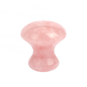 Skin Care Massager Tool Face Body Mushroom Shaped Massage Stone Rose Quartz Mushroom Gua Sha