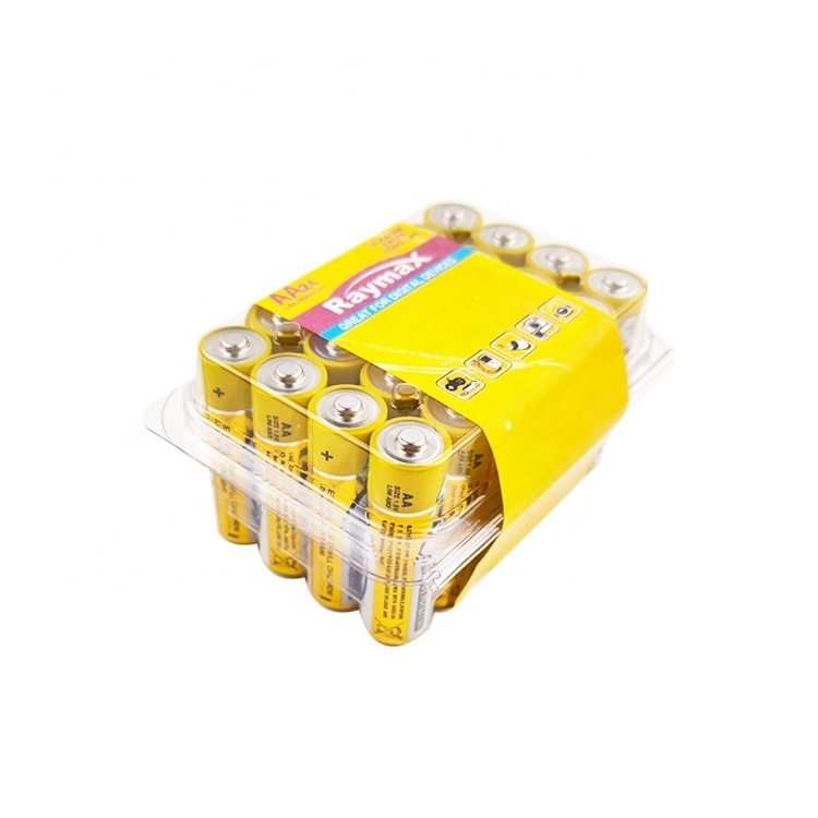 Hot selling Raymax  24pcs  plastic box  Alkaline Battery 1.5v LR6 AA Battery  Value pack