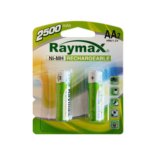 Raymax High Quality 1.2V Ni-MH aa 2500mah  Battery Charging  Rechargeable Batteries