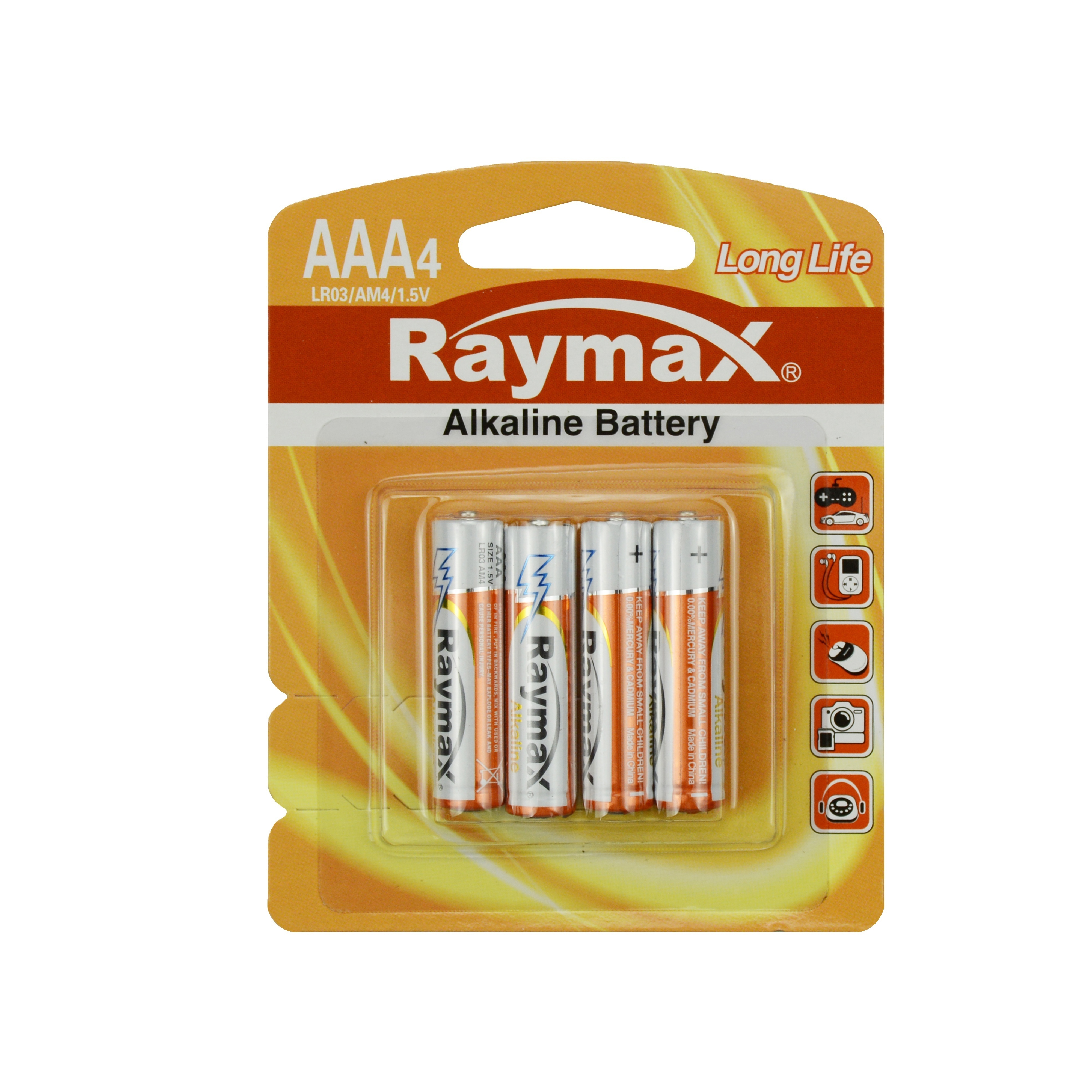 Raymax  1.5v Non-rechargeable  Long Life  LR03 AAA  Alkaline Disposable battery