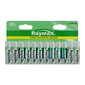 Raymax   1.5v  LR6 Paper blister 12 count aa battery alkaline pilas primary  alkaline batteries dry battery