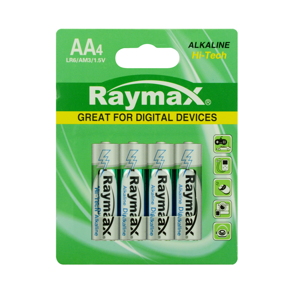 Raymax   1.5v  LR6 Paper blister 12 count aa battery alkaline pilas primary  alkaline batteries dry battery