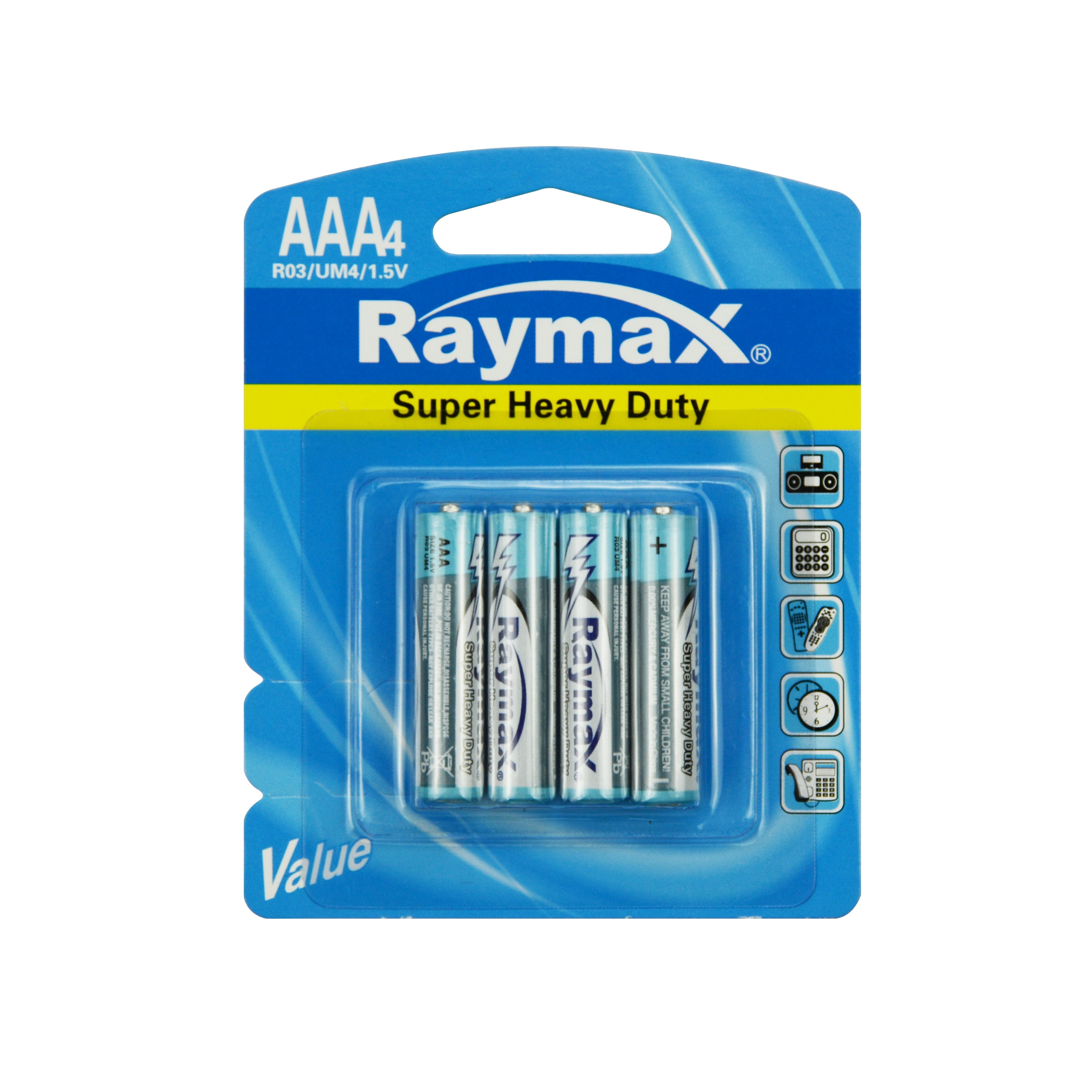 Superior Performance OEM Raymax R03 Size aaa 1.5V um-4  Carbon Zinc Dry Battery For Clock Camera