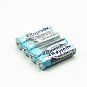 Raymax Factory Super Heavy Duty  AA  R6P 1.5volt   Sum3  4pk shrink wrap Zinc Carbon Battery