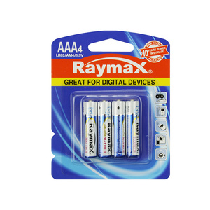 Raymax 1.5v am4 LR03 No.7  Dry 10 Years  Top Performance Guarantee Super Alkaline Dry aaa Batteries