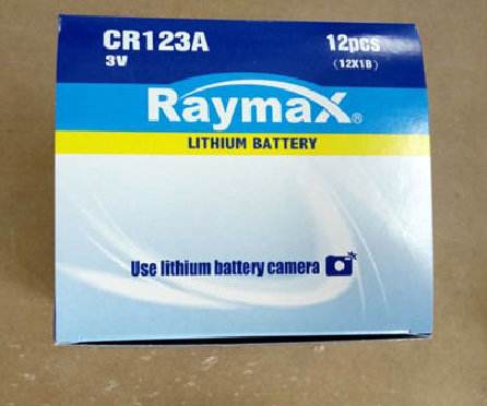 Raymax  OEM Brand  lithium 3v 1500mah CR123a lithium batteries