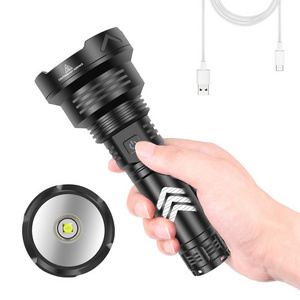 Lithium battery Led Flashlight Strong Spotlight Power Display Flashlight Waterproof and Anti-fall Torch