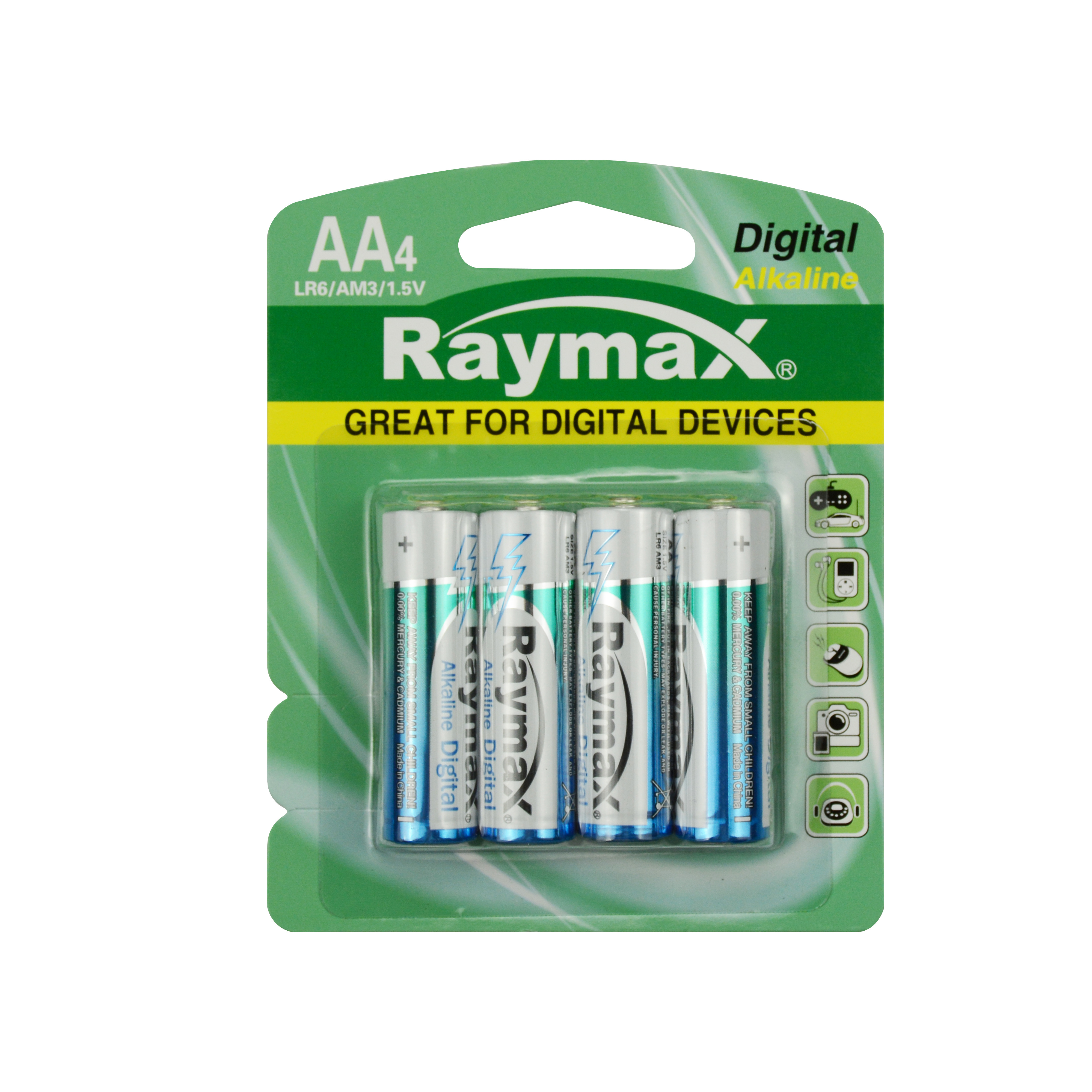 Raymax   1.5v  LR6 Paper blister 12 count aa battery alkaline pilas primary  alkaline batteries dry battery