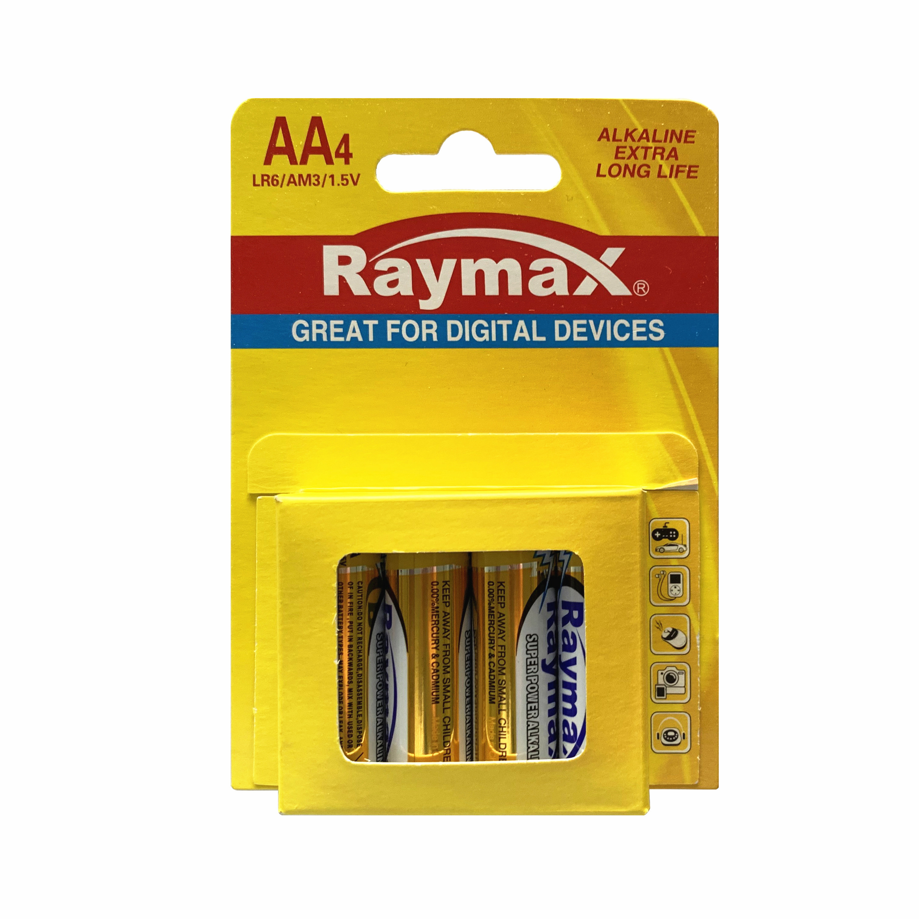 Best Selling factory Raymax 2600mAh 1.5v AM3  dry alkaline  LR6  aa alkaline batteries pilas alkalinas