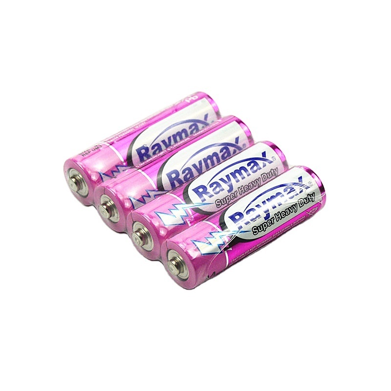 Raymax High Quality  R6 1.5v battery  900mAh Size AA Zinc Carbon heavy duty dry battery for remote control