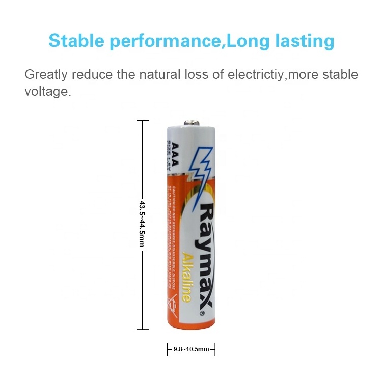 Raymax  1.5v Non-rechargeable  Long Life  LR03 AAA  Alkaline Disposable battery