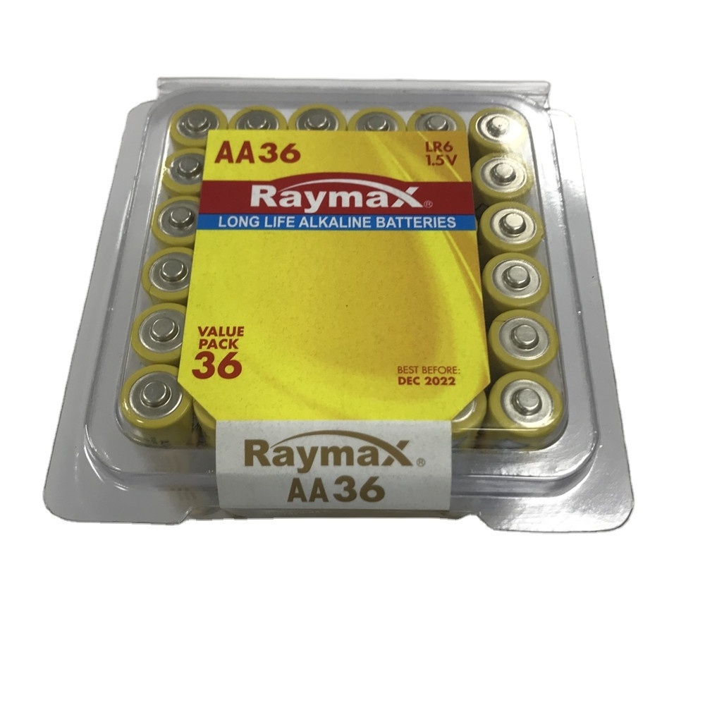 Raymax Private Label  Battery 1.5V  LR6 AA36  Box Package  Digital Alkaline Batteries