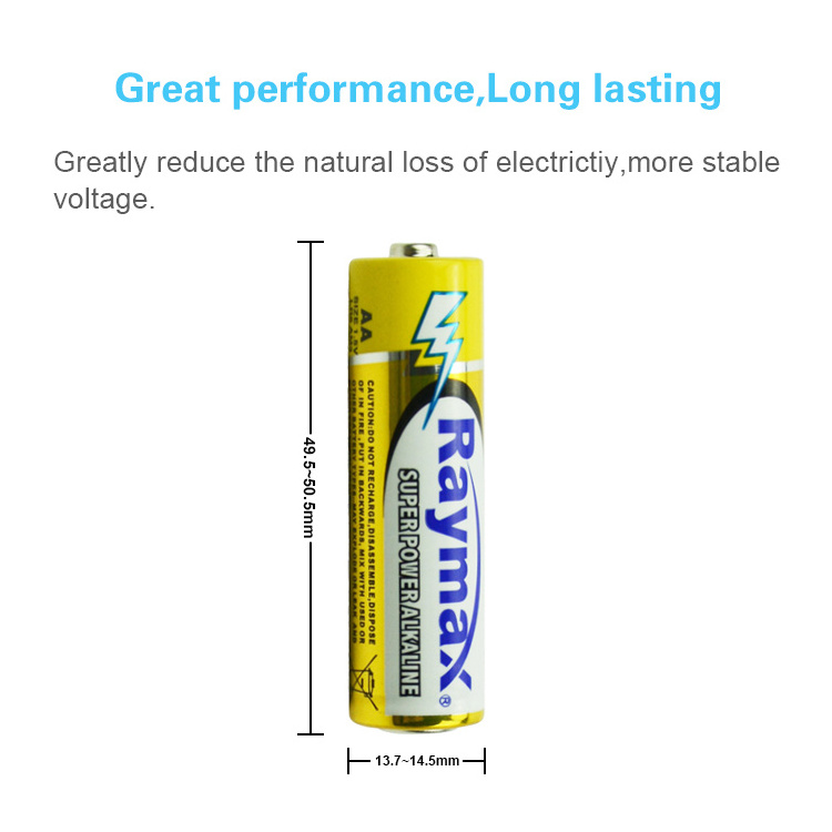 Raymax OEM Best Price  am3 1.5v size 2600mAh batteries aa  lr6 alkaline batteries for home using