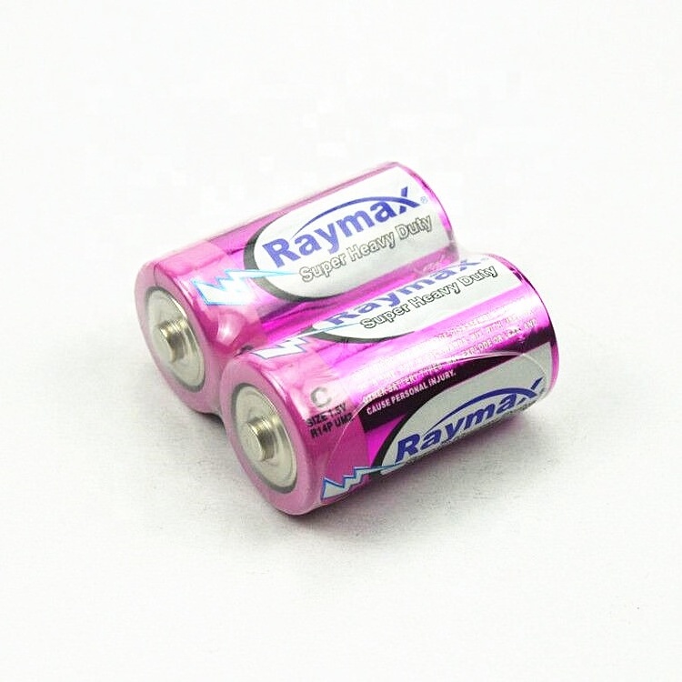 Raymax  1.5v um2  R14 C Size battery Super Zinc Carbon Dry  Heavy Duty Battery For flashlight