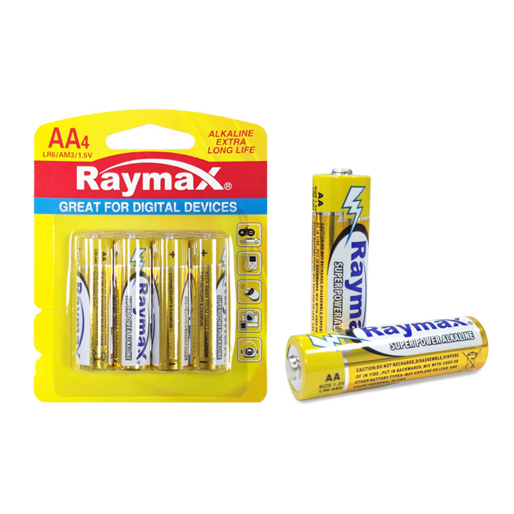 Raymax  China alcaline AA  AM3  Pila aa  LR6 1.5v double A Alkaline Batteries battery aa