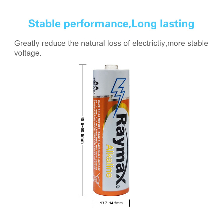 Raymax Wholesale Long-life  Battery 1.5V AA alkaline  penlight  battery