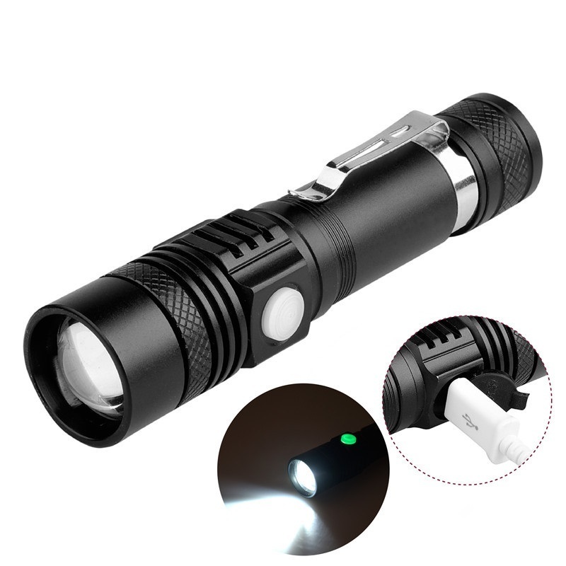 Most Powerful  Zoom  Telescopic Stick Weapons Rechargeable LED Flashlight