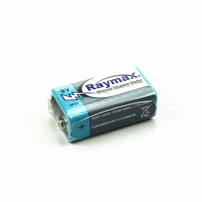 Raymax  OEM Primary  Batteries 250mah 6F22 9V battery No mercury  smoke alarm zinc carbon battery